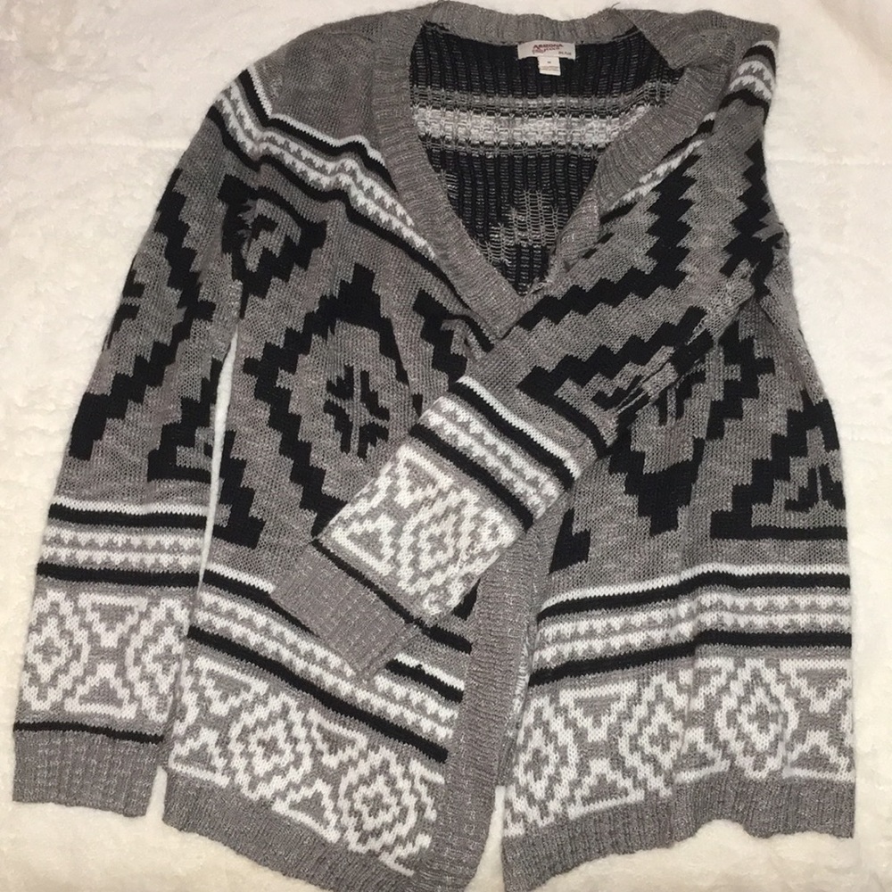aztec print cardigan